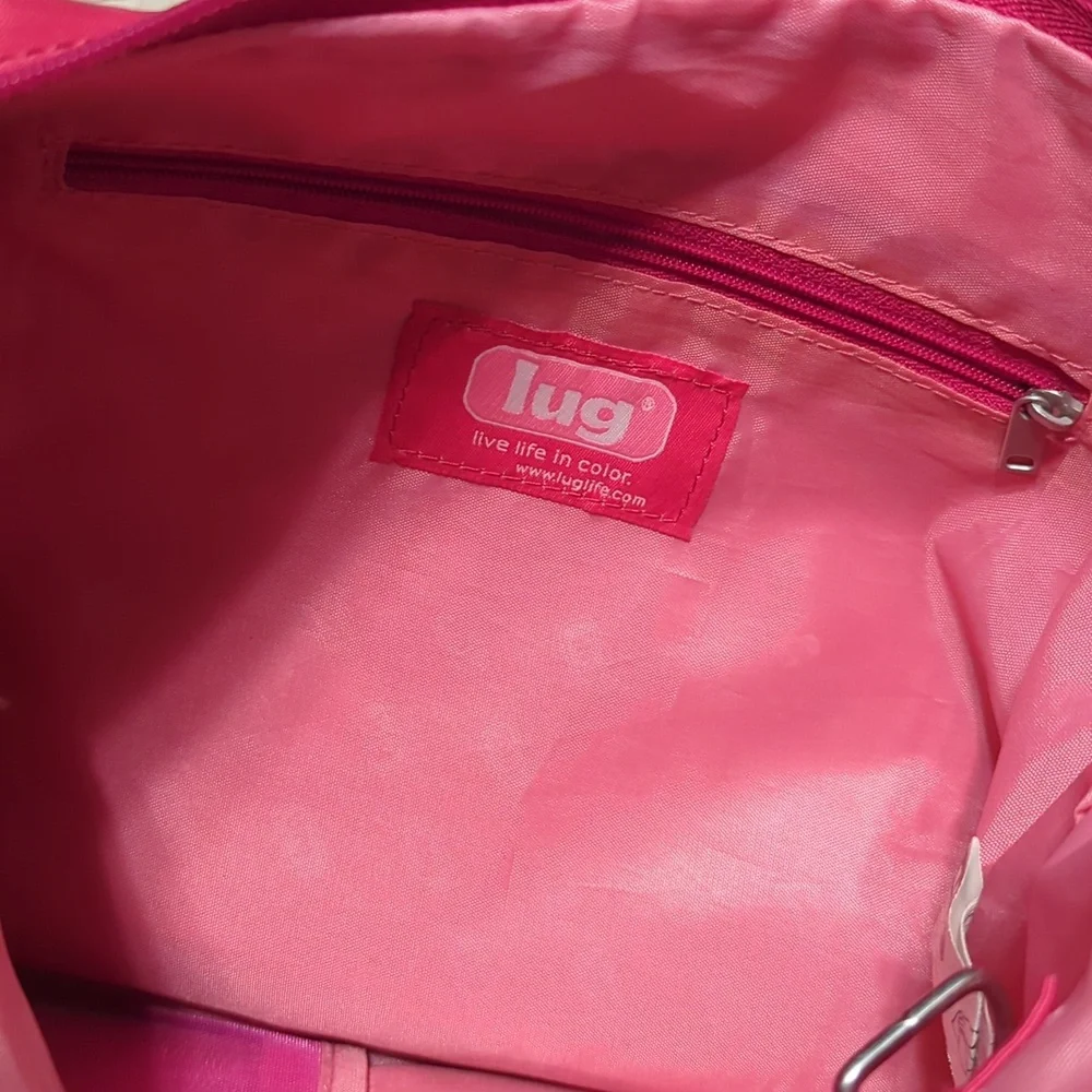 LUG PINK RASPBERRY LARGE CABLE CAR SHOULDER BAG PURSE TOTE - Picture 13 of 15